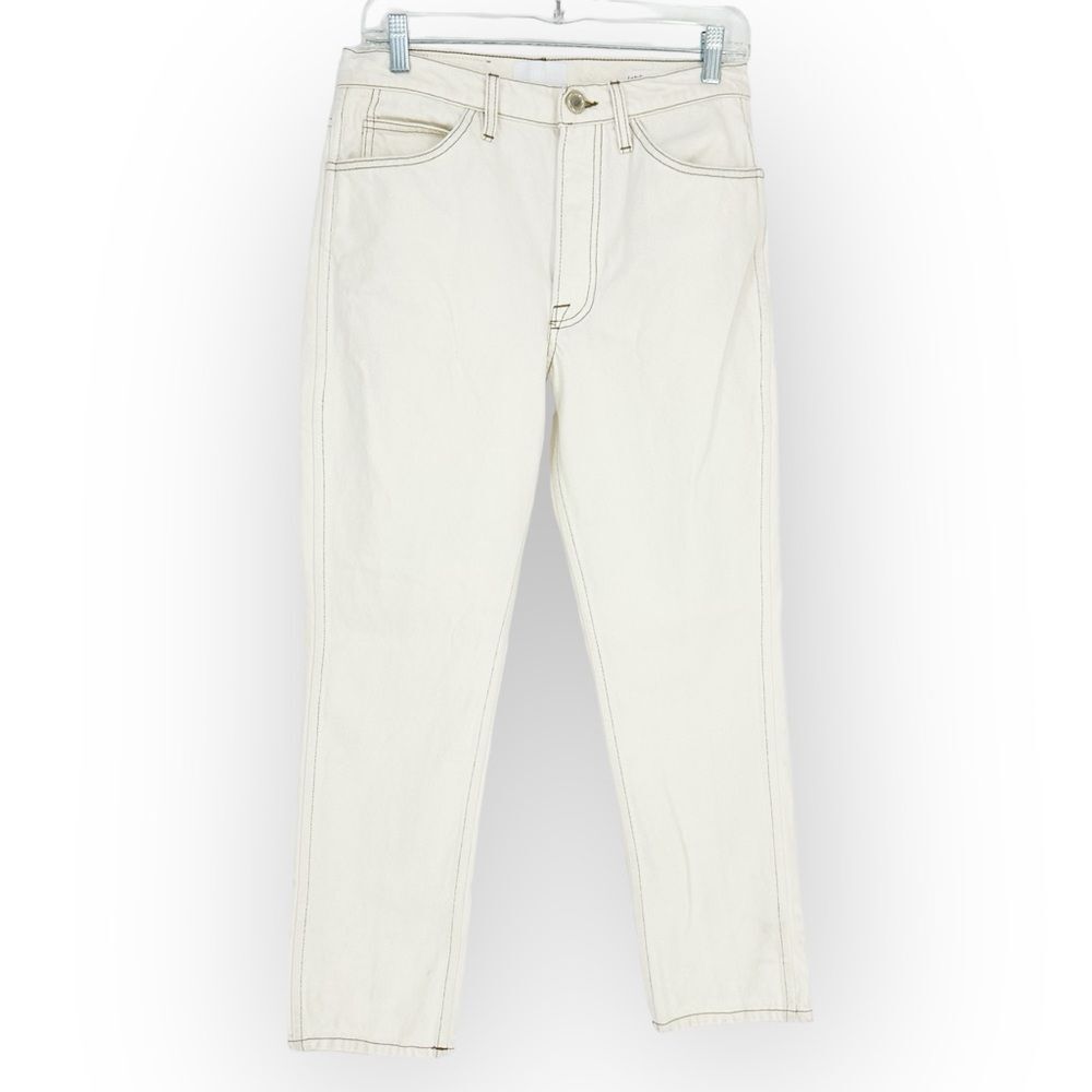 NWT FRAME DENIM White Straight Wide Leg 'Le Italien' Jeans size‎ 27 NEW